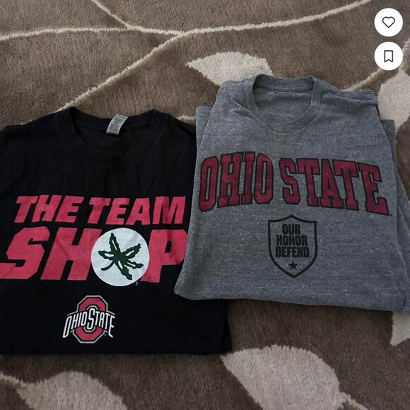 Ohio State Buckeyes Champion t-shirt bundle 2 black gray cotton tees Mens L - Picture 1 of 3